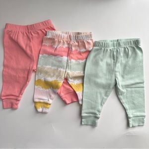 0-3M Baby Girl Pants (3 Pack)